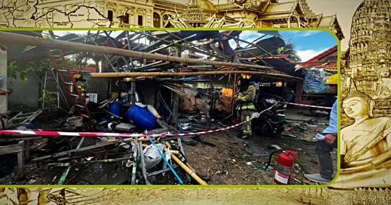 Vuurwerkfabriek in Noord-Thailand ontploft, brand legt het hele gebouw in as