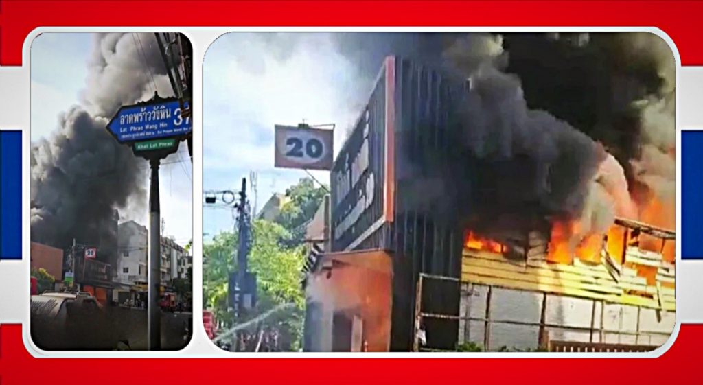 Klant test in de hoofdstad van Thailand een aansteker en zet daarmee een hele supermarkt in brand 