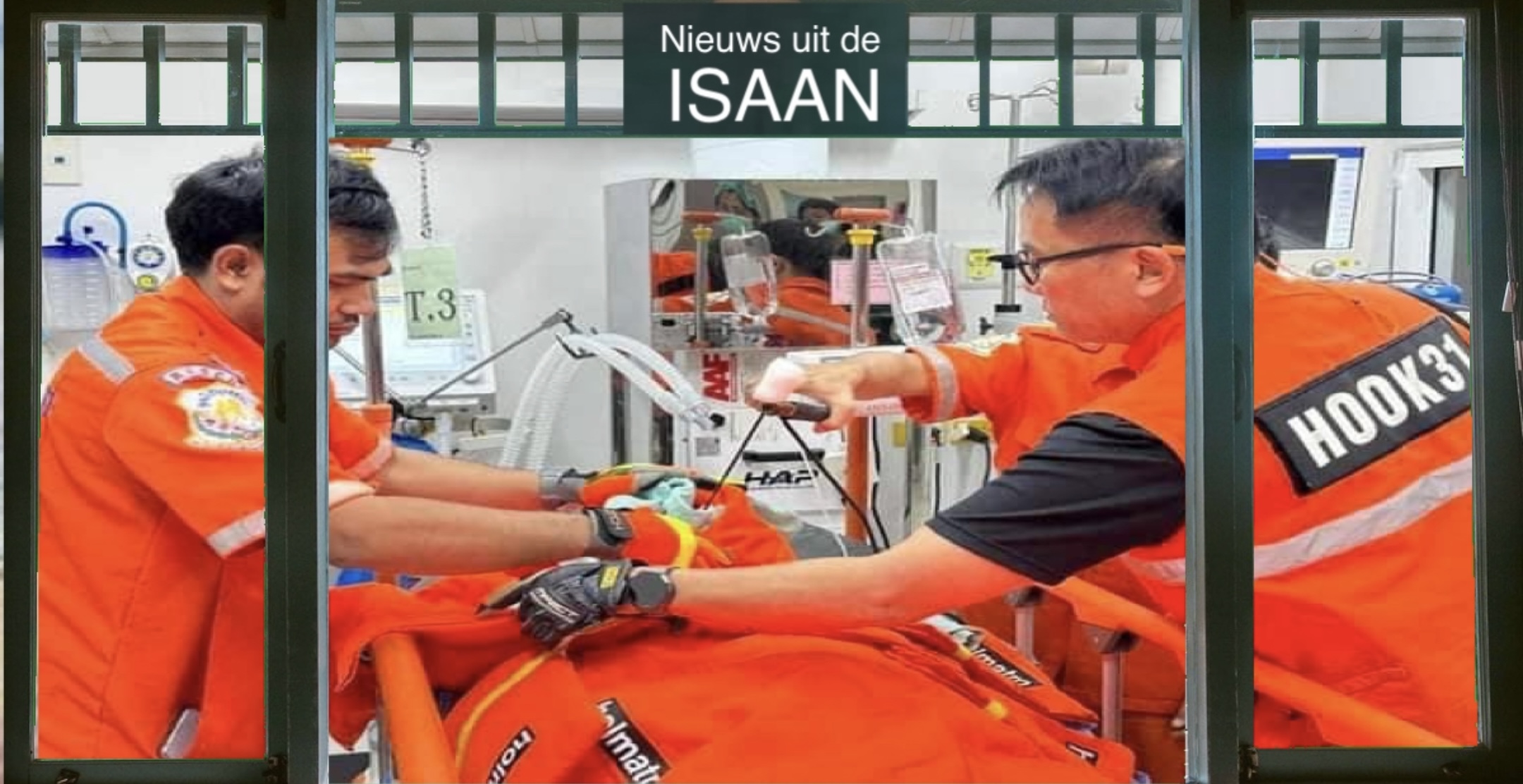 Bij het vissen in Noordoost-Thailand krijgt een 14-jarige jongen met een vispijl in zijn hoofd