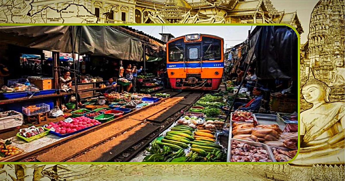 🎥 | De Mae Klong-spoorwegmarkt in Centraal-Thailand heeft nieuw veiligheidsprotocol geïntroduceerd.
