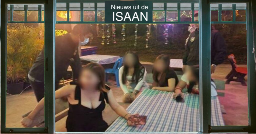 Politie valt karaoke bar in Noordoost-Thailand binnen en slaat  10 personeelsleden in de boeien 