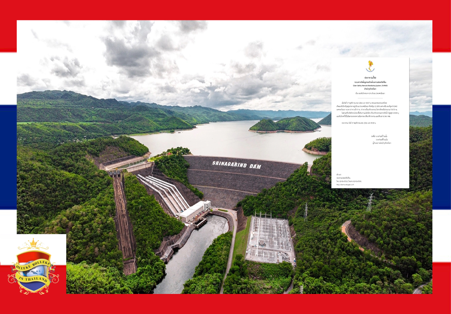 De Vajiralongkorn Dam & Srinakarin Dam van Thailand niet getroffen na de aardbeving met een kracht van 6,4 in Myanmar.