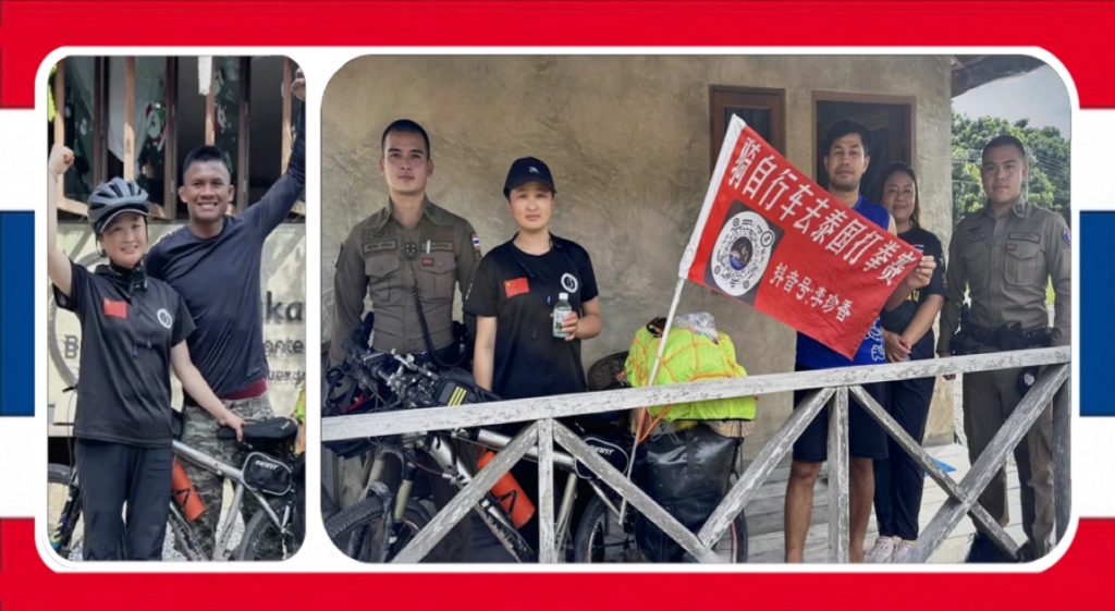Chinese vrouw fietst vanuit China 2400 kilometer naar Thailand om de Muay thai bokser Buakaw Banchamek te ontmoeten