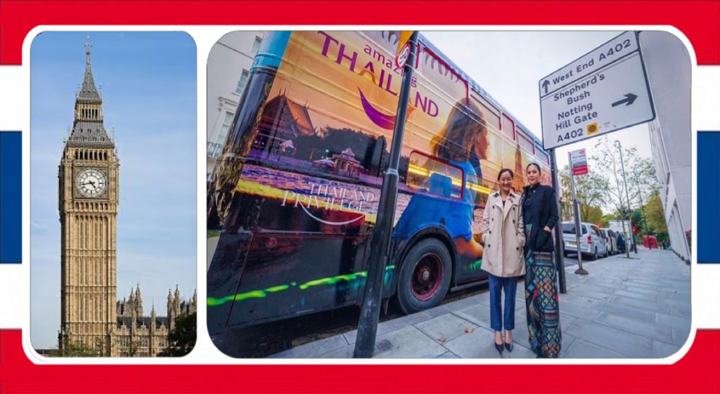 Londense dubbeldekker in Engeland krijgt een Thais jasje