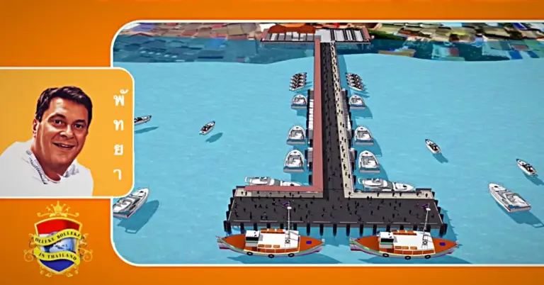 Marine van Pattaya  gaat 285 miljoen baht investeren in de renovatie van de Koh Larn-pier