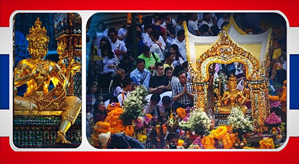 Het Erawan-heiligdom in hartje Bangkok trekt miljoenen toeristen aan, het Ratchaprasong-gebied zal volgend jaar nog drukker worden