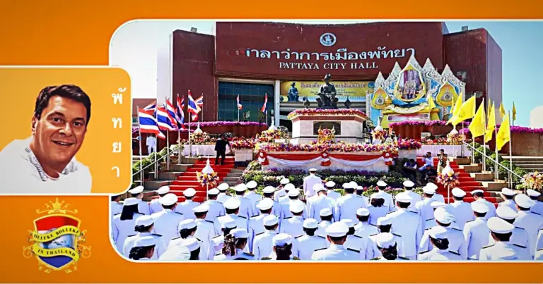 De kustplaats Pattaya eert Koning Taksin de Grote op Memorial Day