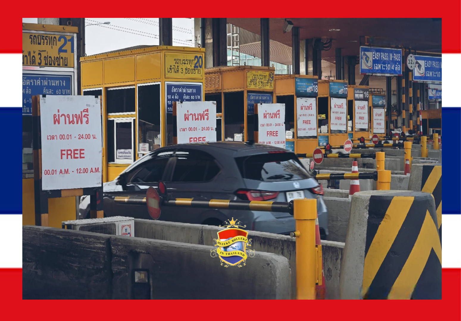 Met de feestdagen in het verschiet zijn de toltarieven op de snelweg in Thailand vrijgesteld