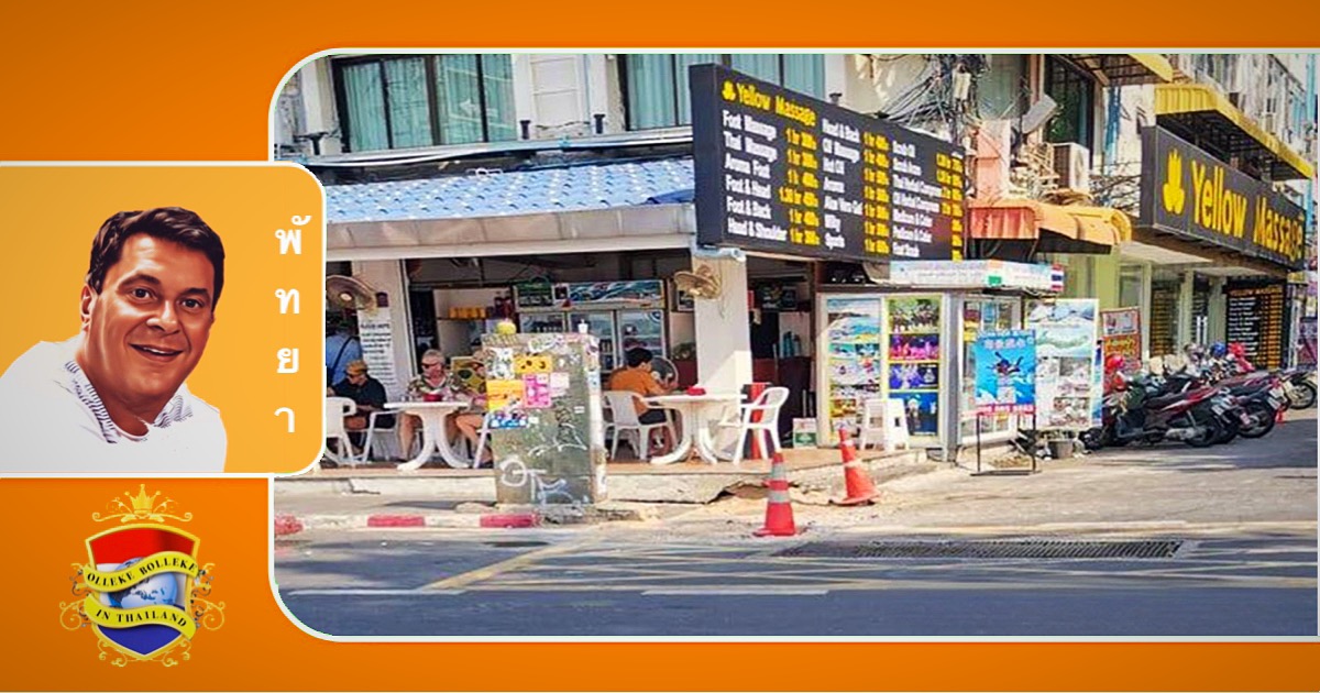 De wegverbeteringen op de Beach Road van Pattaya gaan voortvarend