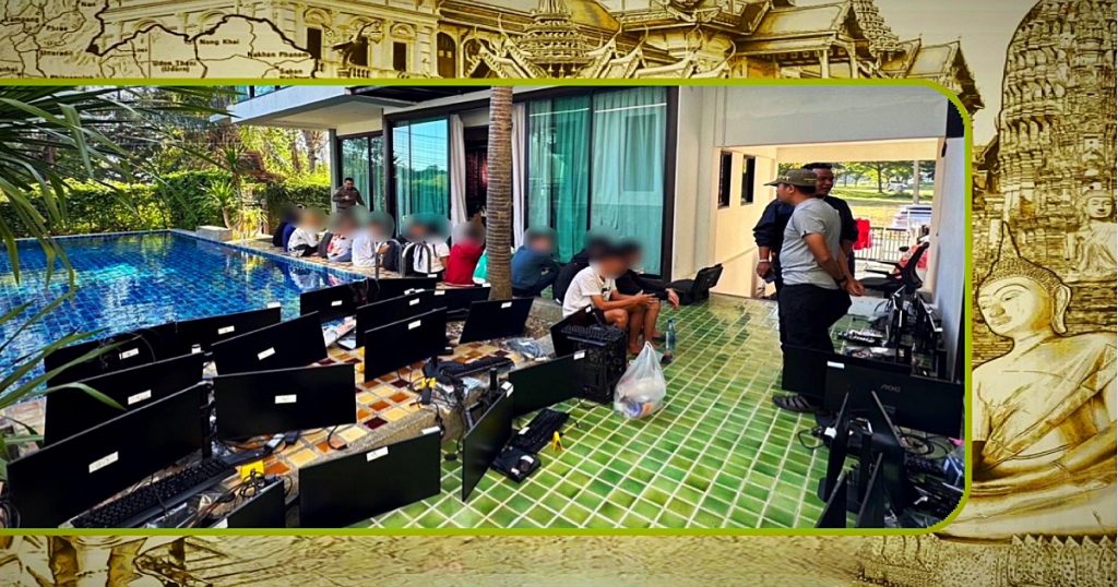 Het TCSD ontmantelt online goknetwerk van miljoenen baht in Noord-Thailand