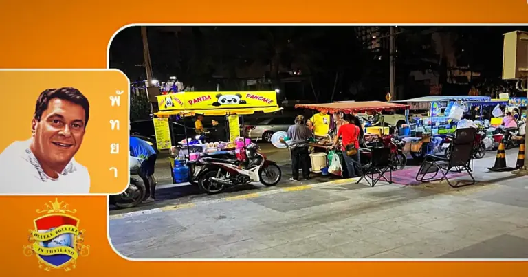 Bij het strand van Dong Tan Beach in Jomtien komen s’avonds tientallen streetfood karretjes met de lekkerste gerechten bijeen