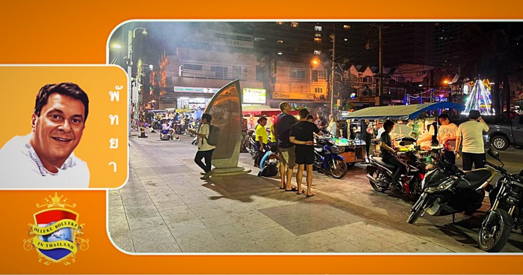 Belastingbetalende bedrijven nabij het strand van Dong Tan in Jomtien hebben het moeilijk omdat straatverkopers het gebied domineren
