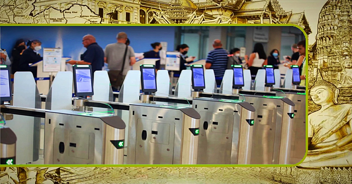 Storing in het biometrische immigratiesysteem op de luchthaven Suvarnabhumi veroorzaakt files van passagiers 