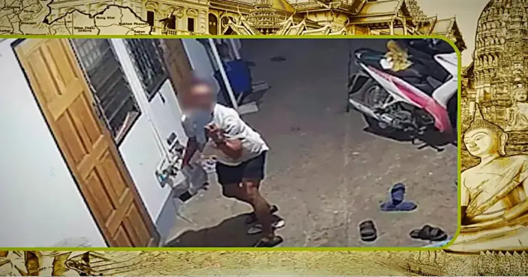 Perverse Thaise man in Centraal-Thailand op camera betrapt terwijl hij kleding en slippers steelt om te masturberen 