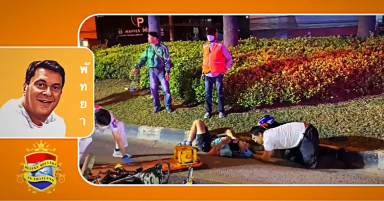 Tieners en buitenlander raakte gewond bij motorongeluk in Pattaya
