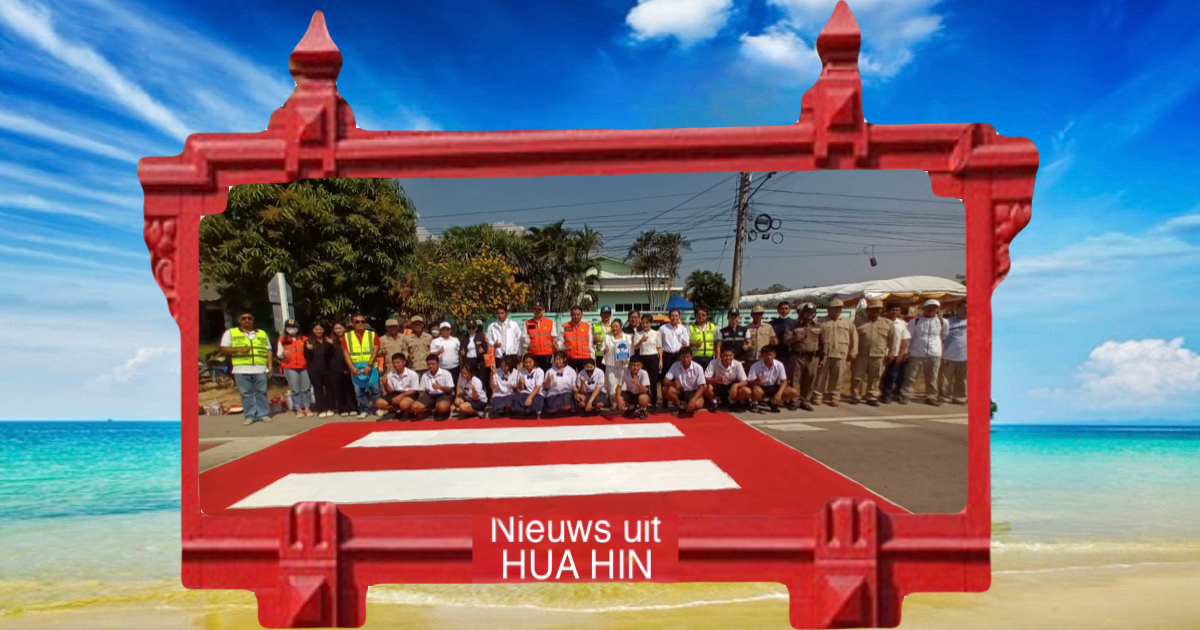 Prachuap Khiri Khan markeert de ‘Dag van de Verkeersveiligheid’ met nieuwe oversteekplaatsen en bewustmakingscampagnes