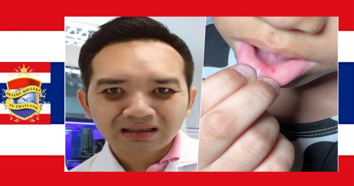 Leraar in Centraal-Thailand doorboorde de lippen van leerlingen omdat ze kauwgom op klasvloer spuugde