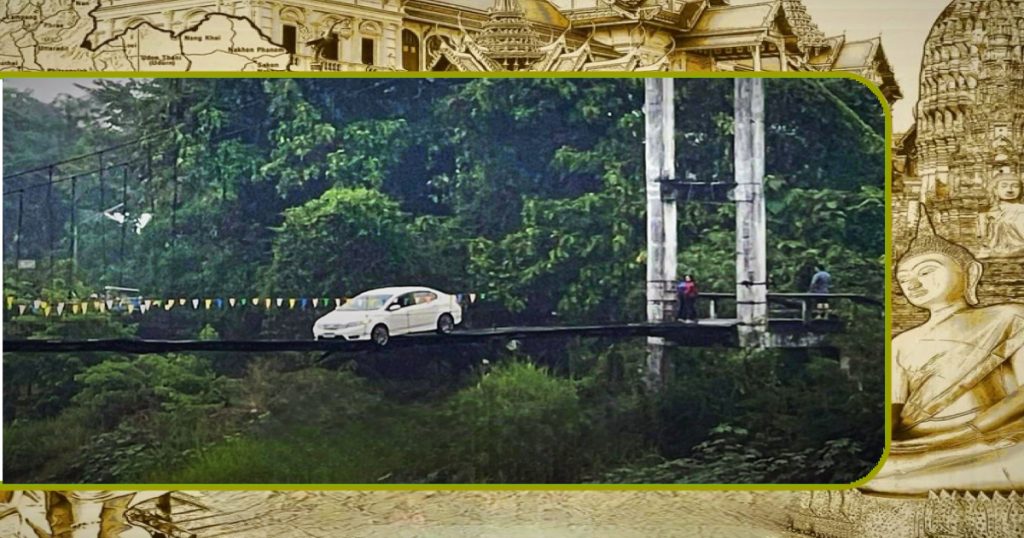 Heel soms gaat wel eens iets fout met de routeplanner in Thailand en bungel je tussen hemel en aarde