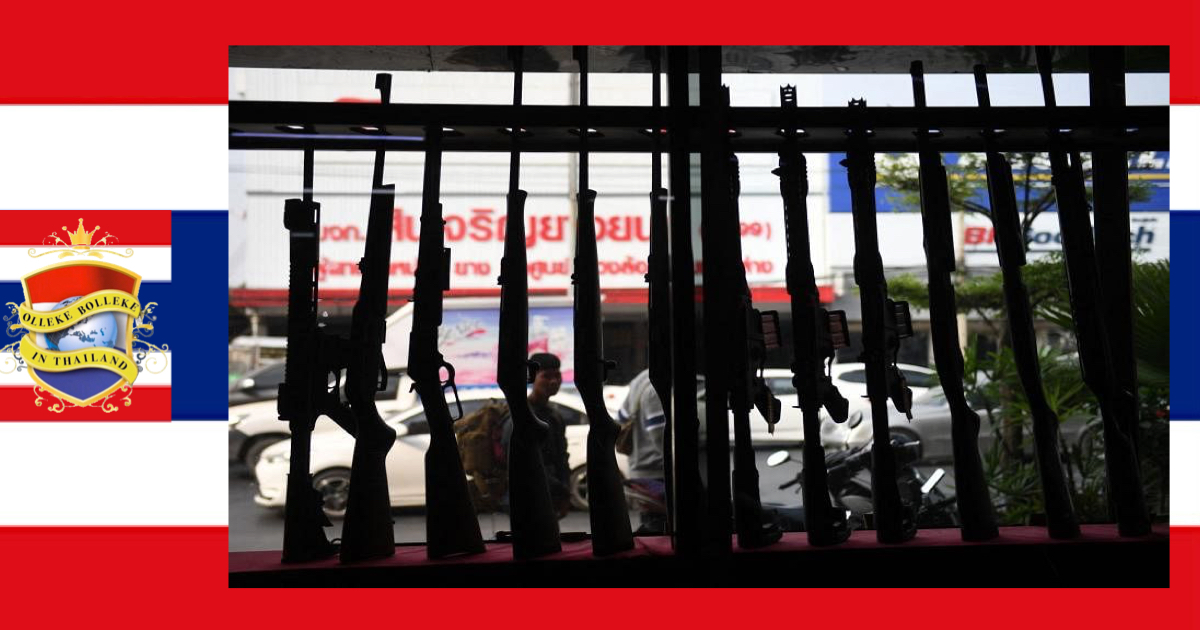 Dit jaar worden er na de dodelijke schietpartijen in Thailand geen wapenvergunningen meer afgegeven