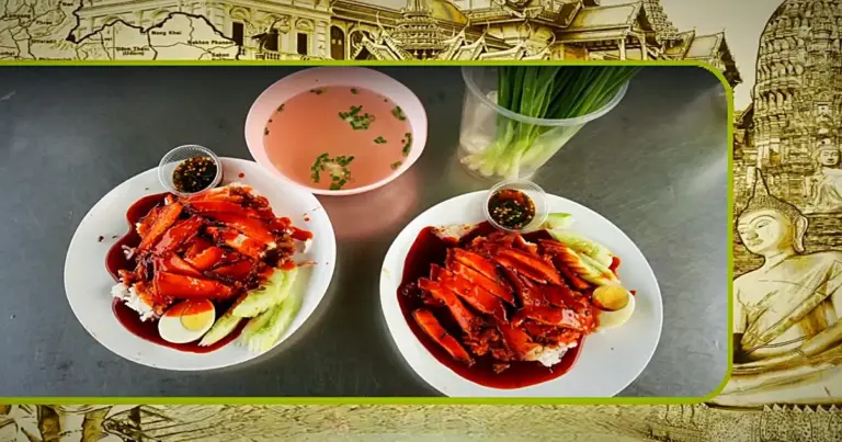 Het kenmerkende Khao Moo Daeng-gerecht van Nakhon Pathom, krijgt de titel van cultureel erfgoed