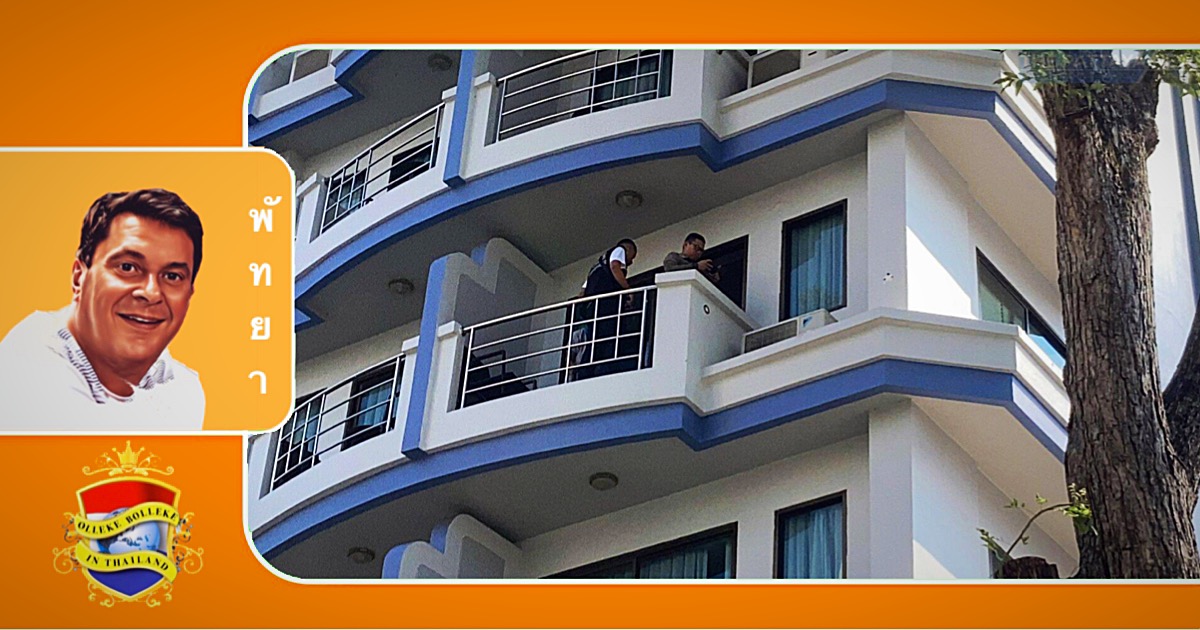 Roemeense toerist valt dood vanaf het balkon van het hotel in Pattaya