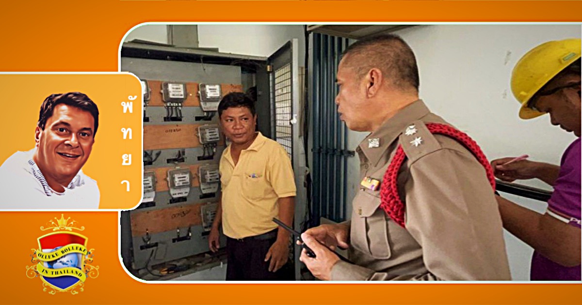 Geknoei met elektriciteitsmeters in een appartementencomplex in Pattaya door de autoriteiten opgemerkt 