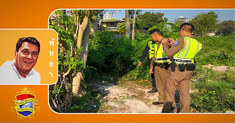 Russische man bewusteloos met met zware snijwonden op een braakliggend terrein in Noord-Pattaya aangetroffen