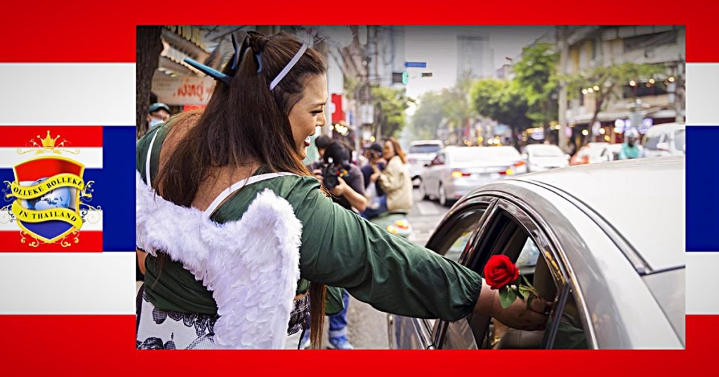 Rozen en condooms staan in Thailand gemeld als de belangrijkste Valentijnsverkopen