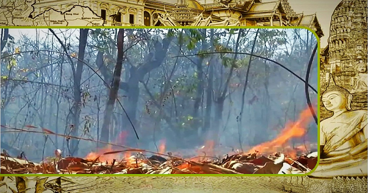 Brandweerlieden proberen met man en macht drie omvangrijke bosbranden in drie nationale parken van Chiang Mai te bedwingen