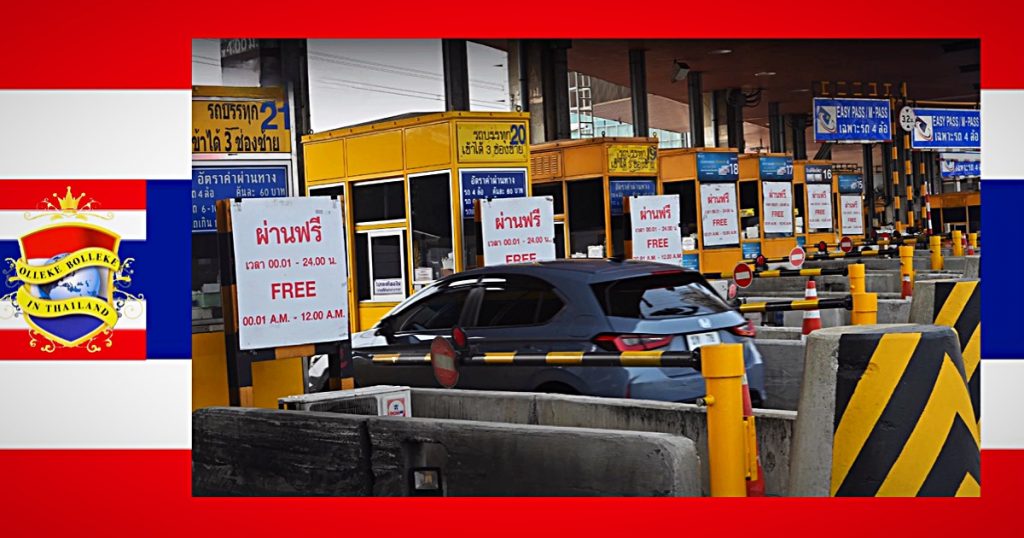 Automobilisten mogen deze zaterdag kosteloos gebruik maken van drie snelwegen rond Bangkok