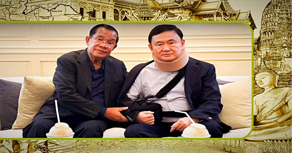 Voormalig Cambodjaanse premier Hun Sen bij Thaksin Shinawatra op bezoek om over “koetjes en kalfjes” te praten
