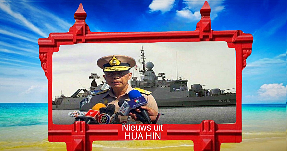 De berging van de gezonken korvet HTMS Sukhothai in de Golf van Thailand bij Prachuap Khiri Khan is begonnen