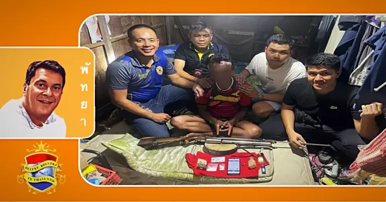 Chinese staatsburgers in Pattaya gearresteerd wegens bezit van vuurwapens en illegale binnenkomst