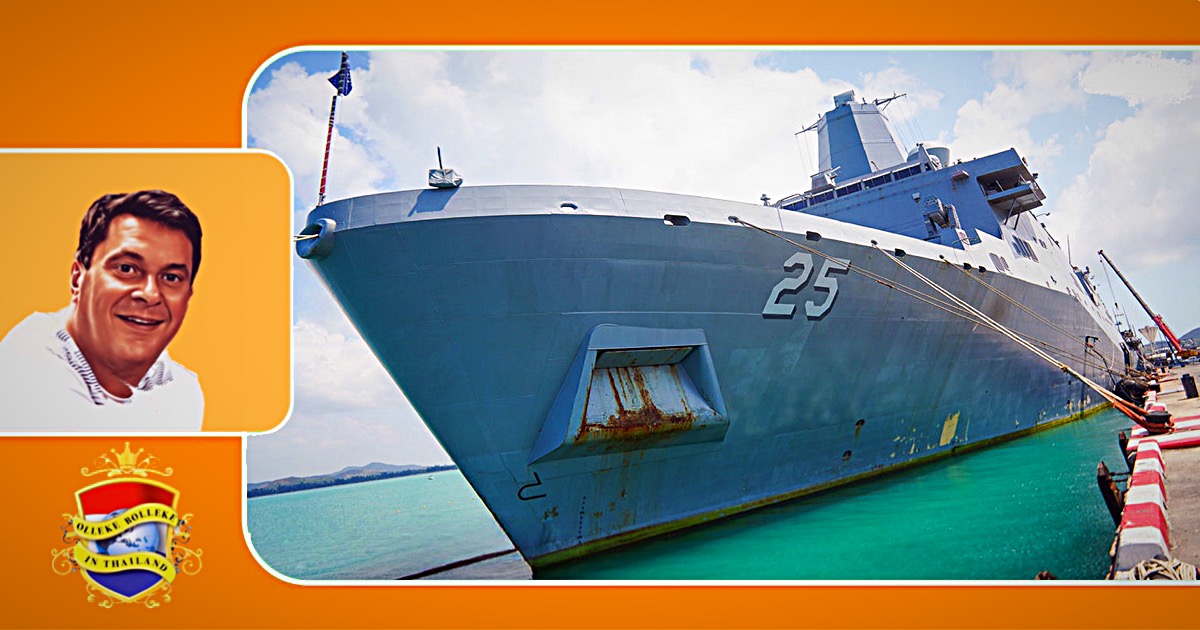 De USS Somerset is in het oosten van Thailand gelegen, havenplaats Sattahip aangemeerd voor de Cobra Gold-oefeningen