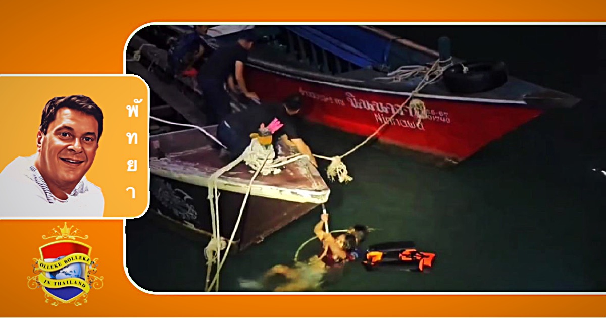Pathetische reddingsactie voltrekt zich als een vrouw van de Bali Hai Pier in zee stort