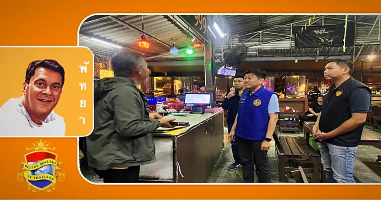 Ambtenaren sluiten naar verluidt illegale nachtclub aan de Sukhumvit Road van Pattaya