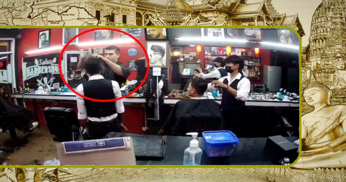 Een Russische man vloekt bij een kapper in Thailand zijn hele Russische vocabulaire bij elkaar en nam wraak op de Thaise kapper