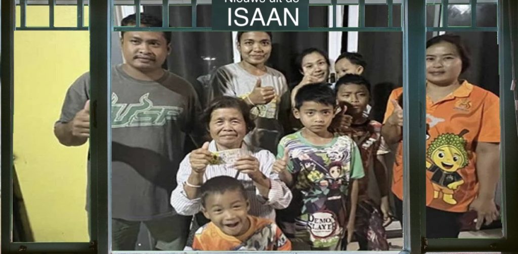 Straatveegster in Noordoost-Thailand veegt de loterij-jackpot van 12 miljoen baht binnen