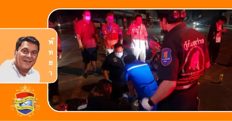 Thaise bewaker bij een verkeerslicht in Pattaya-Noord van het leven berooft 