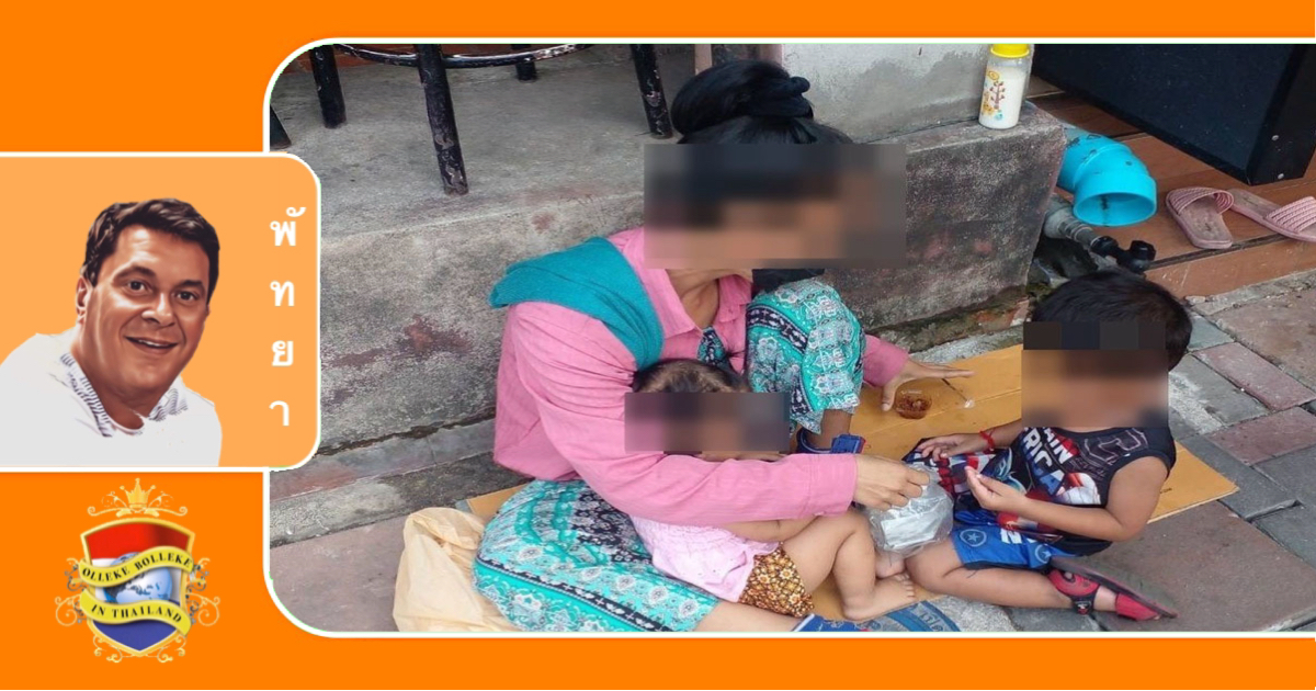 Bende Cambodjaanse bedelaars die in Pattaya kinderen aan het uitbuiten waren is opgepakt