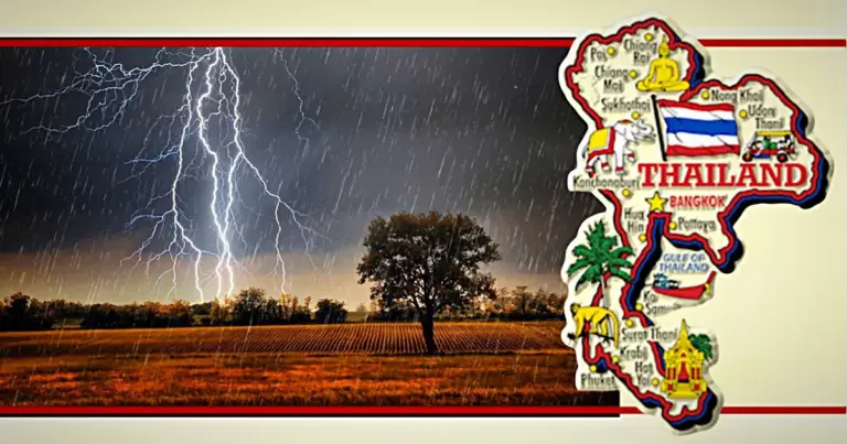 Verschillende provincies in Thailand krijgen vandaag te maken met heftig onweer en hoge temperaturen 
