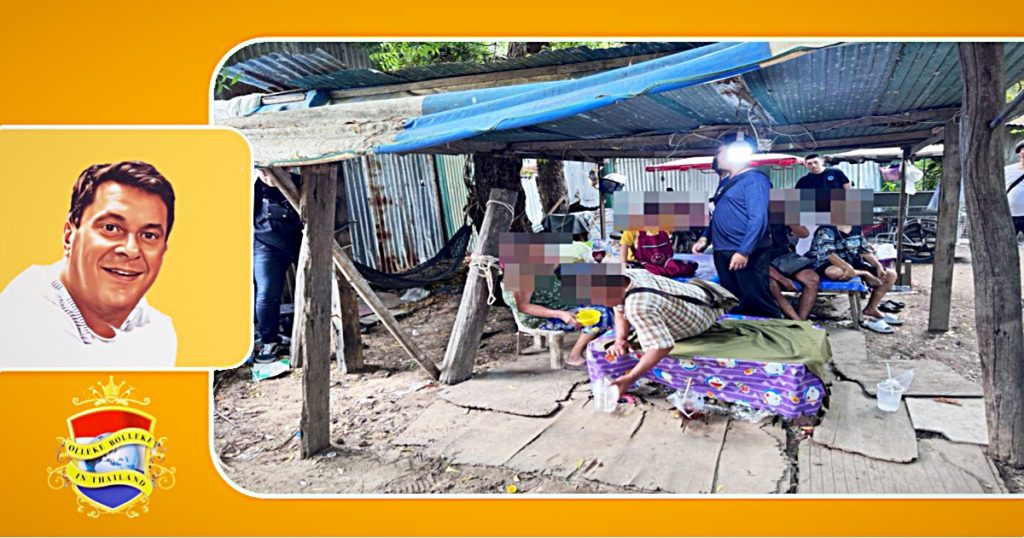 De politie in Oost-Thailand pakt 7 goklustige oma’s en 2 opa’s op en neemt 170 baht uit hun gokhol in beslag als “bewijsmateriaal”