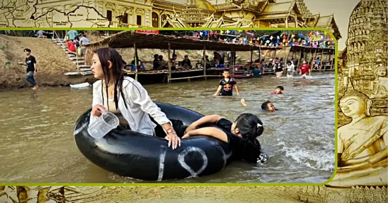 Het dorp Mae Kam in Noord-Thailand weet honderden bezoekers per dag aan te trekken met een nieuwe vorm van waterplezier
