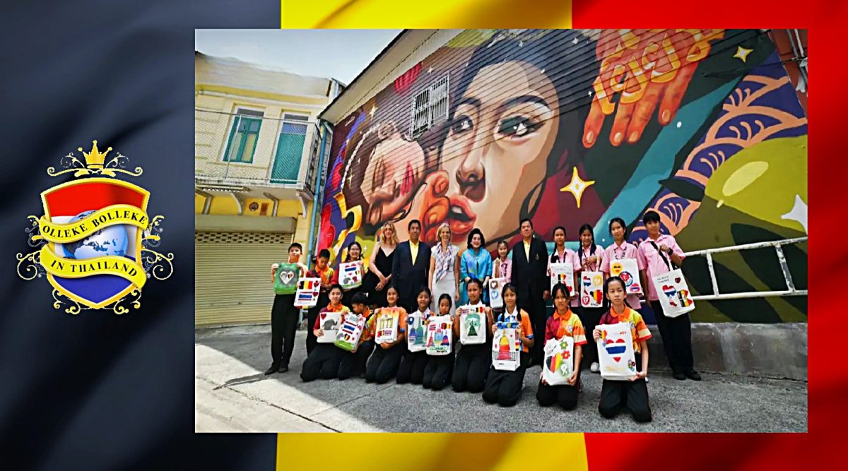 Belgische en Thaise kunstenaars fleuren de straat van Bangkok op met muurschilderingen