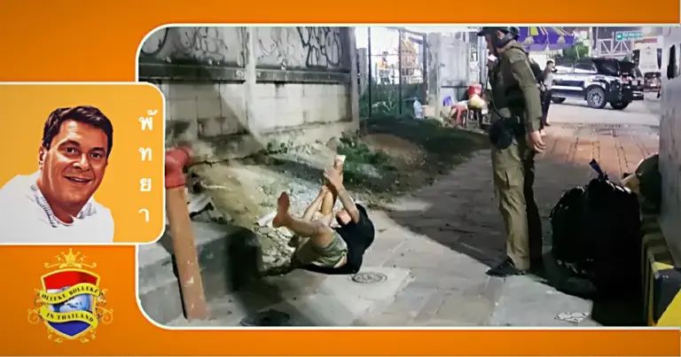 Onbekende buitenlandse drugsgebruiker zorgt voor tumult in Pattaya
