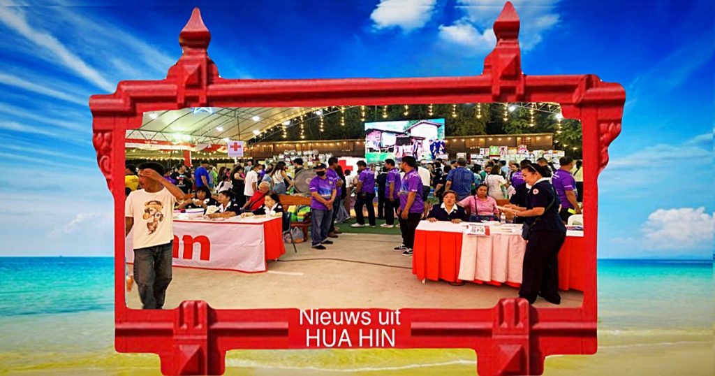De jaarlijkse Rode Kruis-beurs van Hua Hin loopt vandaag ten einde