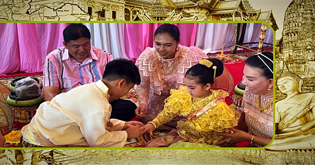 Jonge kleutertweelingen trouwen in Thailand volgens een oud ritueel om ongeluk af te schrikken en de saamhorigheid in het dorp te verstevigen