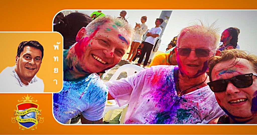 De badplaats Pattaya gaat op zaterdag 23 maart het “Indiase Holi Festival” kleurrijk vieren