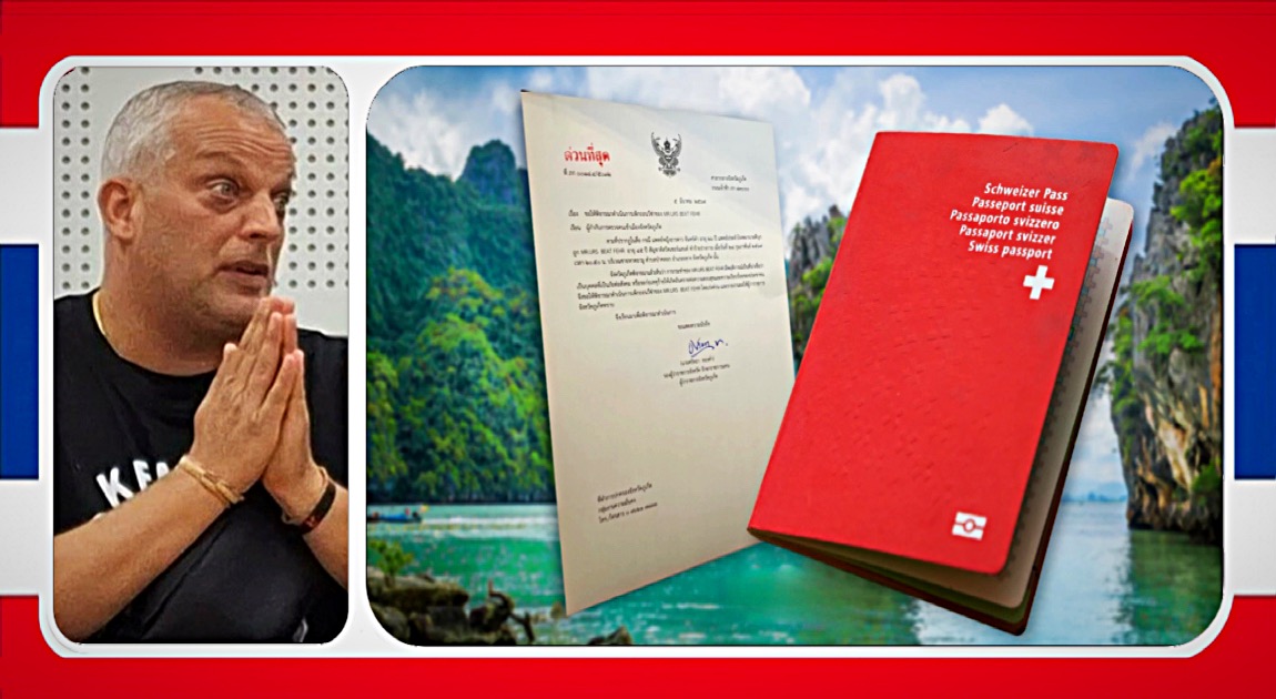 Ambtenaren op Phuket willen dat het visum van de Zwitserse hork ingenomen wordt 