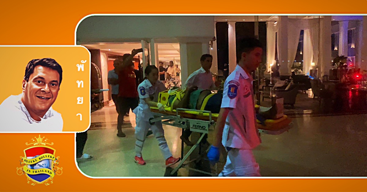 Indiase man valt per ongeluk van de zesde verdieping van een hotel in Pattaya en overleeft ternauwernood